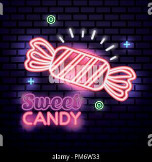 sweet candy neon Stock Vector