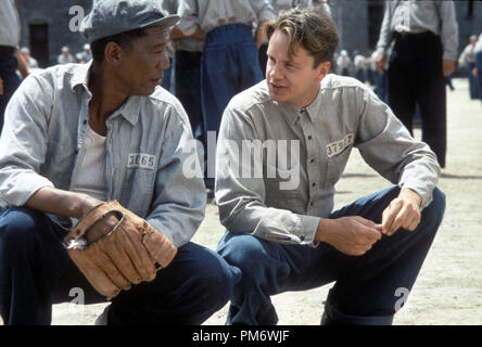 Film Still from 'The Shawshank Redemption' Morgan Freeman, Tim Robbins © 1994 Castle Rock Photo Credit: Michael Weinstein Stock Photo