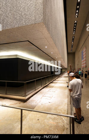 Interior view of National 9/11 Museum & Memorial.Lower Manhattan.New York City.USA Stock Photo