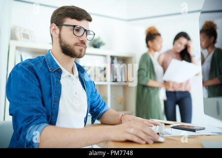 Young Businessman at Work Stock Photo