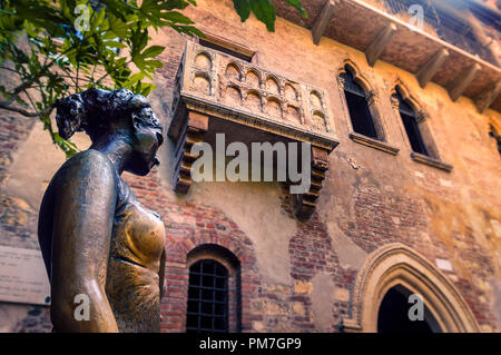 Juliet's Balcony in Verona, Italy Stock Photo