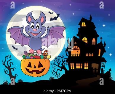Halloween bat theme image 2 - eps10 vector illustration. Stock Vector