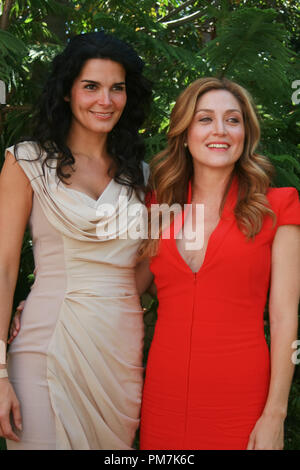 Angie Harmon, Sasha Alexander  'Rizzoli and Isles' Portrait Session, August 29, 2011. Reproduction by American tabloids is absolutely forbidden. File Reference # 31132 012JRC  For Editorial Use Only -  All Rights Reserved Stock Photo