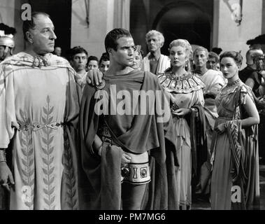 Louis Calhern, Marlon Brando, Greer Garson, Deborah Kerr 'Julius Caesar' 1953 MGM File Reference # 31202 312THA Stock Photo