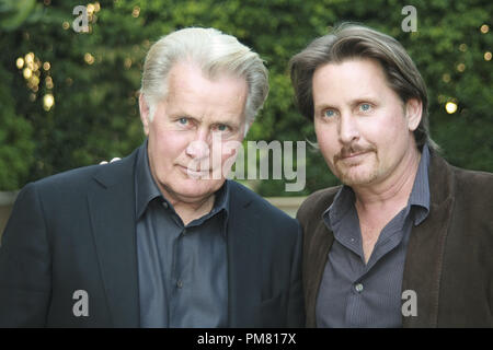 Martin Sheen and Emilio Estevez 'The Way' Portrait Session, November 8, 2011.  Reproduction by American tabloids is absolutely forbidden. File Reference # 31273 014JRC  For Editorial Use Only -  All Rights Reserved Stock Photo