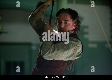 ROBERT DOWNEY JR. as Sherlock Holmes in Warner Bros. Pictures and Village Roadshow Pictures action adventure mystery SHERLOCK HOLMES: A GAME OF SHADOWS a Warner Bros. Pictures release. Stock Photo