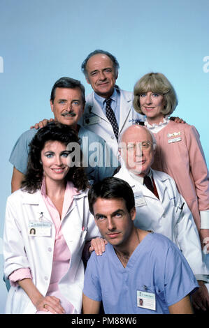 Studio Publicity Still from 'St. Elsewhere' Cast - Cynthia Sikes, William Daniels, Ed Flanders, Christina Pickles, Norman Lloyd, Mark Harmon circa 1984      All Rights Reserved   File Reference # 31706144THA  For Editorial Use Only Stock Photo