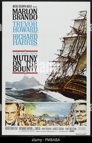 Studio Publicity: 'Mutiny on the Bounty' 1962 MGM  Poster  Marlon Brando   File Reference # 31780 635 Stock Photo