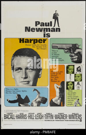 Studio Publicity: 'Harper', 1966 Warner Bros. Pictures Poster  Paul Newman, Lauren Bacall, Julie Harris, Arthur Hill, Janet Leigh, Pamela Tiffin, Robert Wagner, Shelley Winters  File Reference # 31780 727 Stock Photo