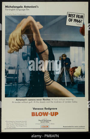 Studio Publicity: 'Blow-Up', 1966  Metro-Goldwyn-Mayer Poster  Vanessa Redgrave, Sarah Miles, David Hemmings  File Reference # 31780 731 Stock Photo