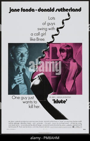 Studio Publicity: 'Klute' 1971 Warner  Poster  Jane Fonda, Donald Sutherland  File Reference # 31780 770 Stock Photo