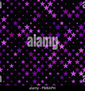 Seamless abstract pentagram star pattern - vector background design Stock Vector