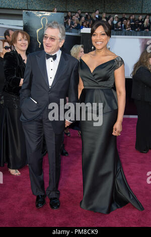 Robert De Niro, Oscar®-nominee for Actor in a Supporting Role, and Grace Hightower arrive for The Oscars® at the Dolby® Theatre in Hollywood, CA, February 24, 2013. Stock Photo