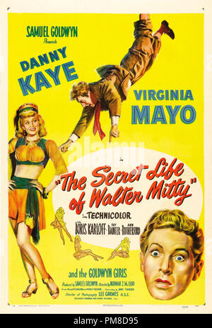 Danny Kaye, 'The Secret Life of Walter Mitty' 1947 Samuel Goldwyn  Poster    File Reference # 31955 391THA Stock Photo