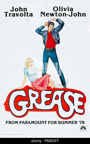 'Grease' John Travolta, Olivia Newton-John 1978 Paramount Pictures Poster     File Reference # 31955 562THA Stock Photo