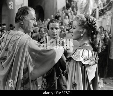 Louis Calhern, Marlon Brando and Greer Garson 'Julius Caesar' 1953 MGM File Reference # 31202 278THA Stock Photo