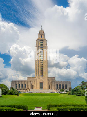 The famous and historic Art Deco Louisiana State Capitol Building, Baton Rouge, LA Stock Photo