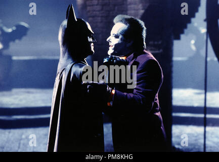 Michael Keaton, Jack Nicholson, Batman (Warner Brothers, 1989). Poster ...