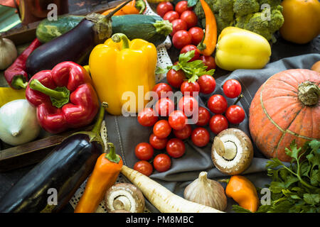 Fresh vegetables in assortment. Stock Photo
