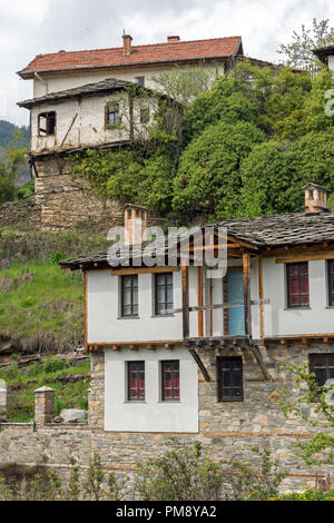 Authentic Village of Kosovo with nineteenth century houses, Plovdiv Region, Bulgaria Stock Photo