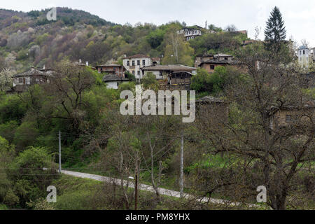 Authentic Village of Kosovo with nineteenth century houses, Plovdiv Region, Bulgaria Stock Photo