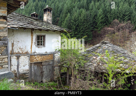 Authentic Village of Kosovo with nineteenth century houses, Plovdiv Region, Bulgaria Stock Photo