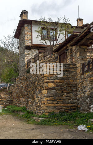 Authentic Village of Kosovo with nineteenth century houses, Plovdiv Region, Bulgaria Stock Photo