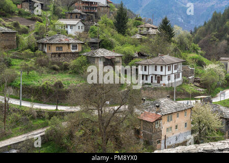 Authentic Village of Kosovo with nineteenth century houses, Plovdiv Region, Bulgaria Stock Photo