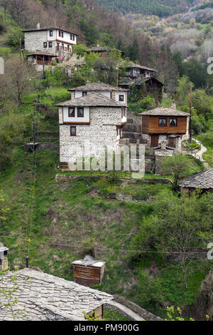 Authentic Village of Kosovo with nineteenth century houses, Plovdiv Region, Bulgaria Stock Photo