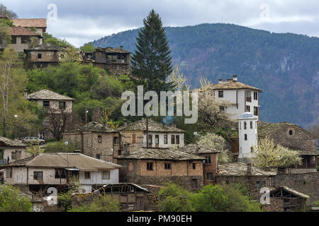 Authentic Village of Kosovo with nineteenth century houses, Plovdiv Region, Bulgaria Stock Photo