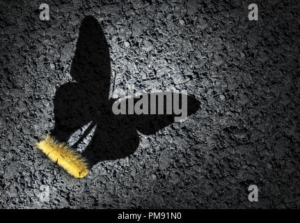 Freedom and aspiration concept or ambition idea as an egg casting a