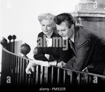 Marcello Mastroianni and Anita Ekberg ''La Dolce Vita', 1960. File Reference # 31537 207 Stock Photo