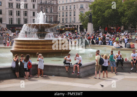 Trafalgar Square London August 2018 Stock Photo