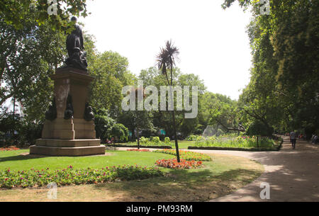 Sir James Outram statue Whitehall Gardens London Stock Photo