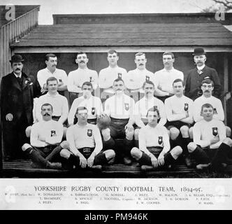 Yorkshire County Rugby Team in t895 Stock Photo
