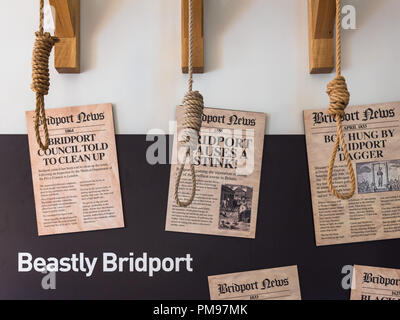 Bridport rope hangman's noose, Dorset, UK Stock Photo