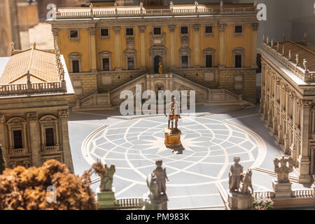 Capitoline Museums Model, Rome, Italy Stock Photo