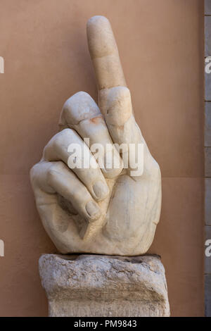 Right hand from Colossus of Constantine, Capitoline Museums, Rome, Italy Stock Photo