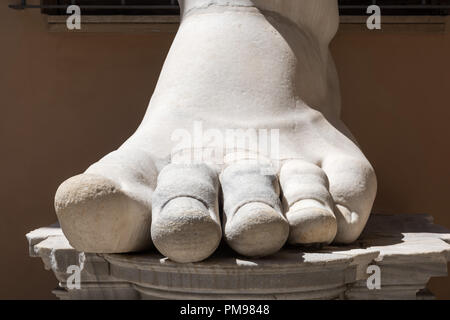 Foot from Colossus of Constantine, Capitoline Museums, Rome, Italy Stock Photo