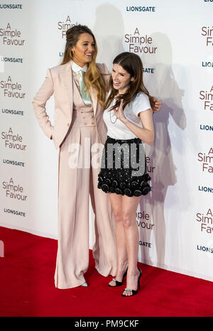 A Simple Favor, UK Premiere. VIP Arrivals Stock Photo