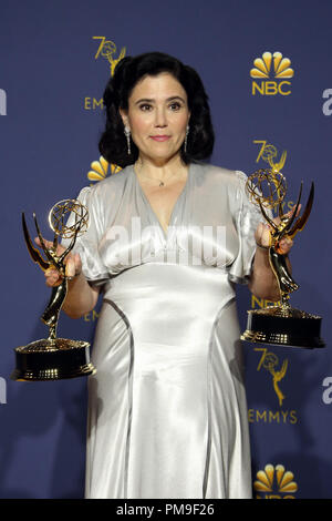 Los Angeles, Ca, USA. 17th Sep, 2018. Alex Borstein in the press room at the 70th Primetime Emmy Awards at the Microsoft Theater in Los Angeles, California on September 17, 2018. Credit: Faye Sadou/Media Punch/Alamy Live News Stock Photo