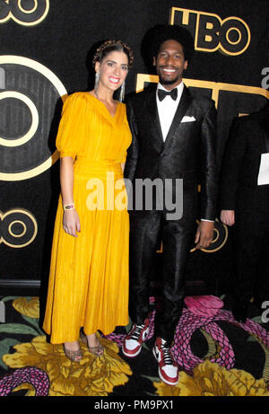 West Hollywood, USA. 17th Sep 2018. Writer Suleika Jaouad and Musician Jon Batiste attend HBO's Official 2018 Emmy After Party on September 17, 2018 at Pacific Design Center in West Hollywood, California. Photo by Barry King/Alamy Live News Stock Photo