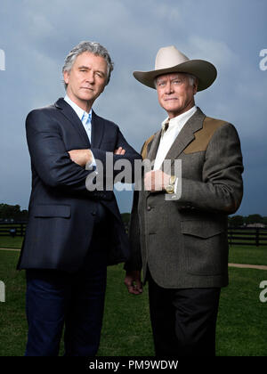 Still of Patrick Duffy and Larry Hagman in Dallas, Season 1 (2012) Stock Photo