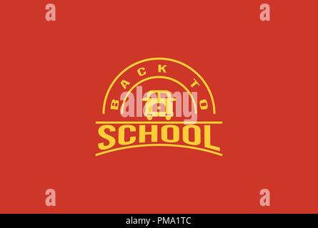 Back to school logo - vector illustration Stock Vector