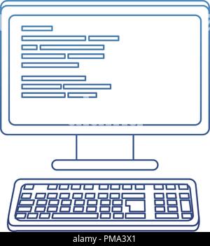 degraded outline computer programming code web technology Stock Vector