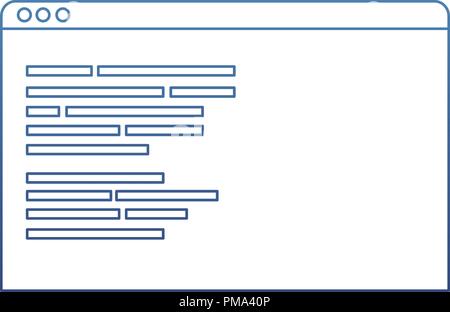 degraded outline website programming code system technology Stock Vector