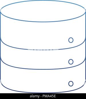 degraded outline data center server hadware information Stock Vector