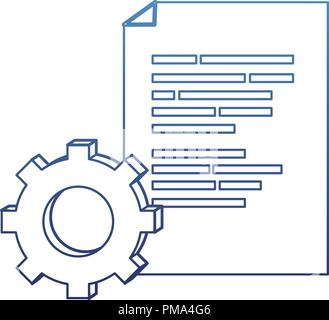 degraded outline document with program code and closed padlock Stock ...