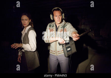 Still of Vera Farmiga and Patrick Wilson in 'THE CONJURING,' a Warner Bros. Pictures release. Stock Photo