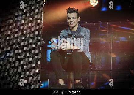 Louis Tomlinson in TriStar Pictures' One Direction: This Is Us. Stock Photo